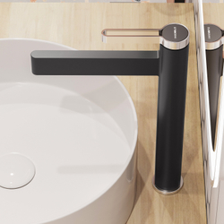 Смеситель для раковины STWORKI Лександ S09020BC матовый черный, хром