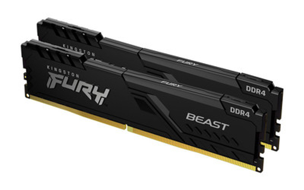 Оперативная память Kingston DDR4 16Gb (2x8Gb) 3733 MHz pc-29866 FURY Beast Black (KF437C19BBK2/16)