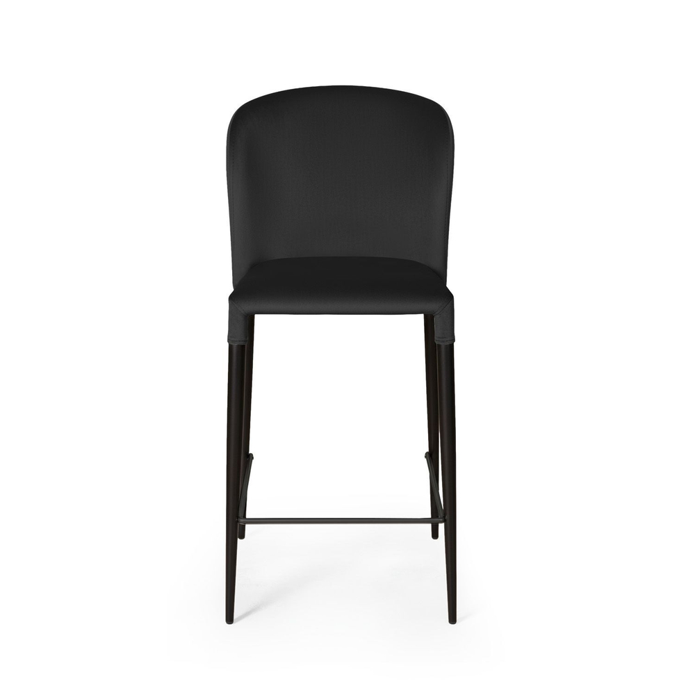 Стул полубарный Albert, бархат антрацит 14/опора конус