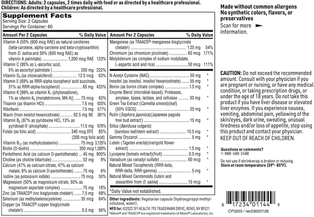 SFI/Klaire Labs - Core Multi - 120 capsules