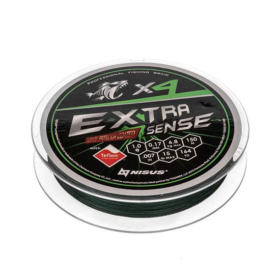 Шнур Extrasense X4 PE Green 150m 1/15LB 0.17mm (N-ES-X4-1/15LB) NISUS