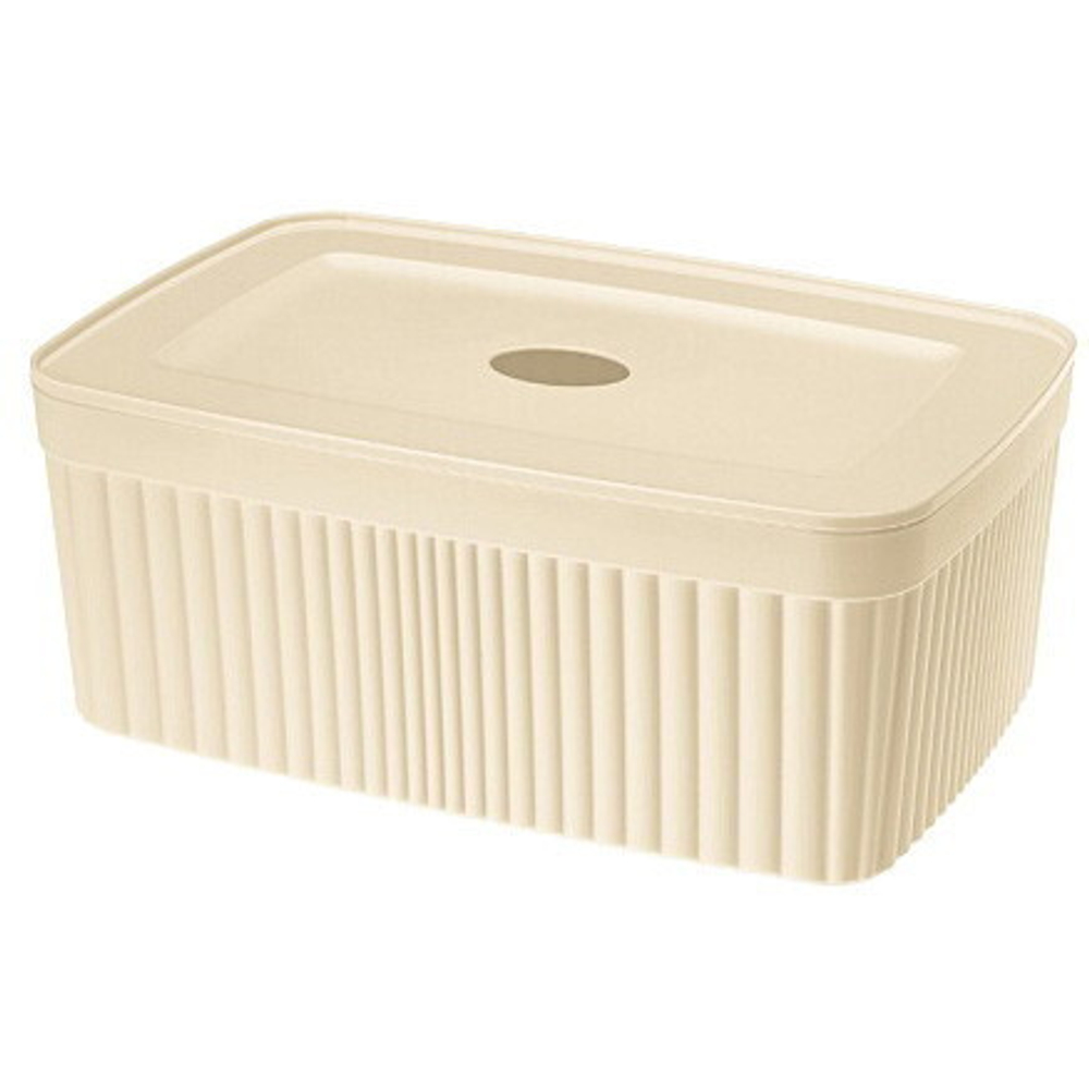 Лоток для хранения с крышкой «VELVET», бежевый, 23*15*9см, 2,5л