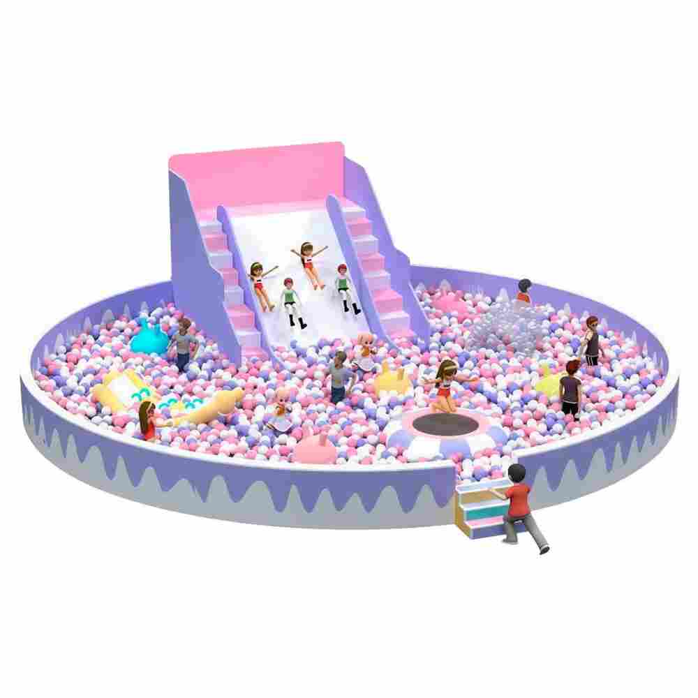 Сухой бассейн круглый «Облачко», 10х10х3 м — для детских развлекательных центров