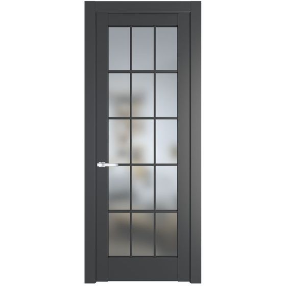 Межкомнатная дверь эмаль Profil Doors 4.1.2 (р.15) PD графит стекло матовое