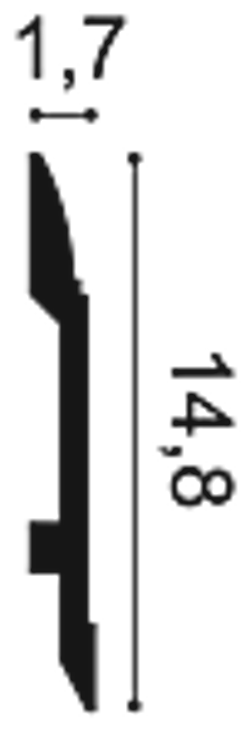 Плинтус Duropolymer, 148x17 мм