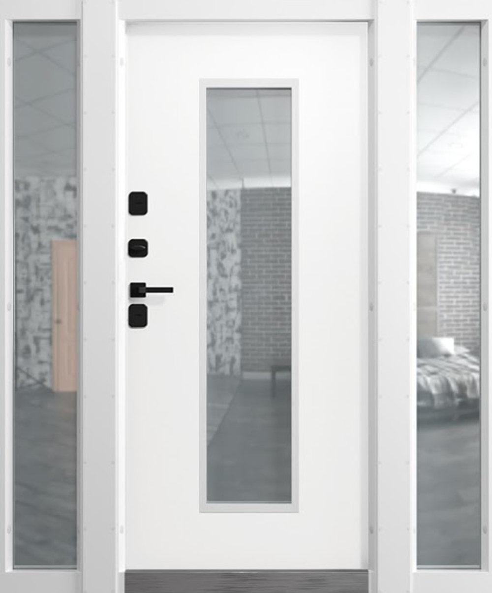 Дверь с терморазрывом Сила сибири Фрамуга 2 Антик серебро