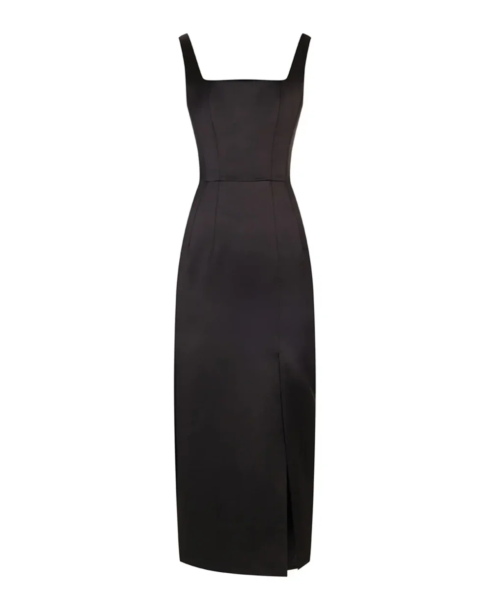 Платье-футляр с высоким разрезом по ноге