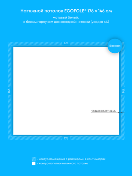 Натяжные потолки: 2.6 м2, 2.6 м2, 15.4 м2