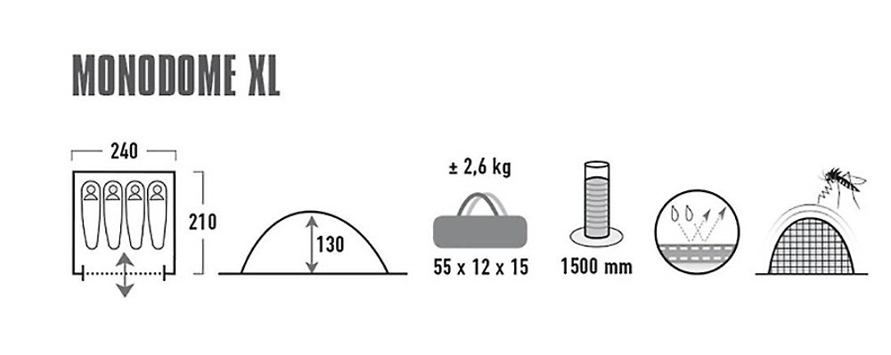 палатка High Peak Monodome XL (синий) 10164