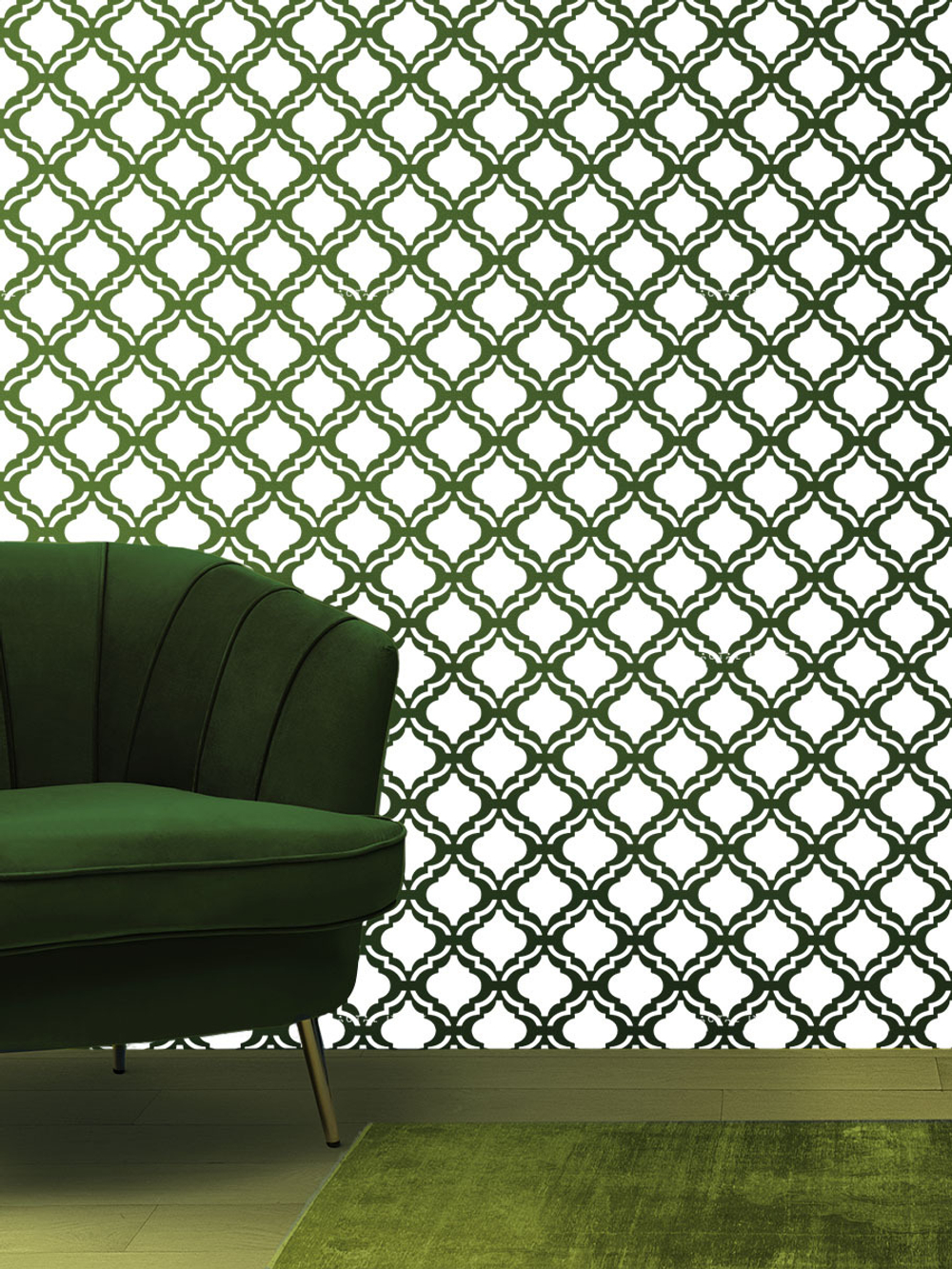 Трафарет для стен из пластика многоразовый 018