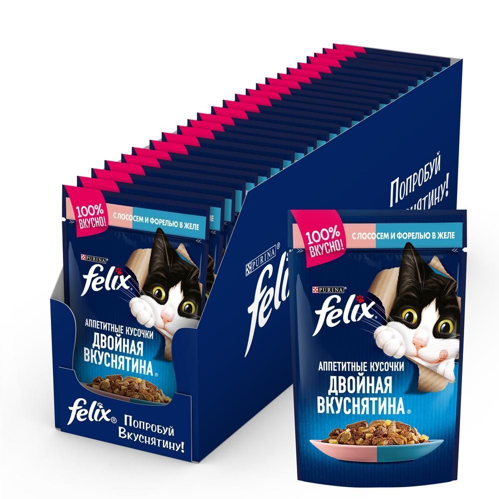 FELIX Двойной вкус Лосось и Форель 85г