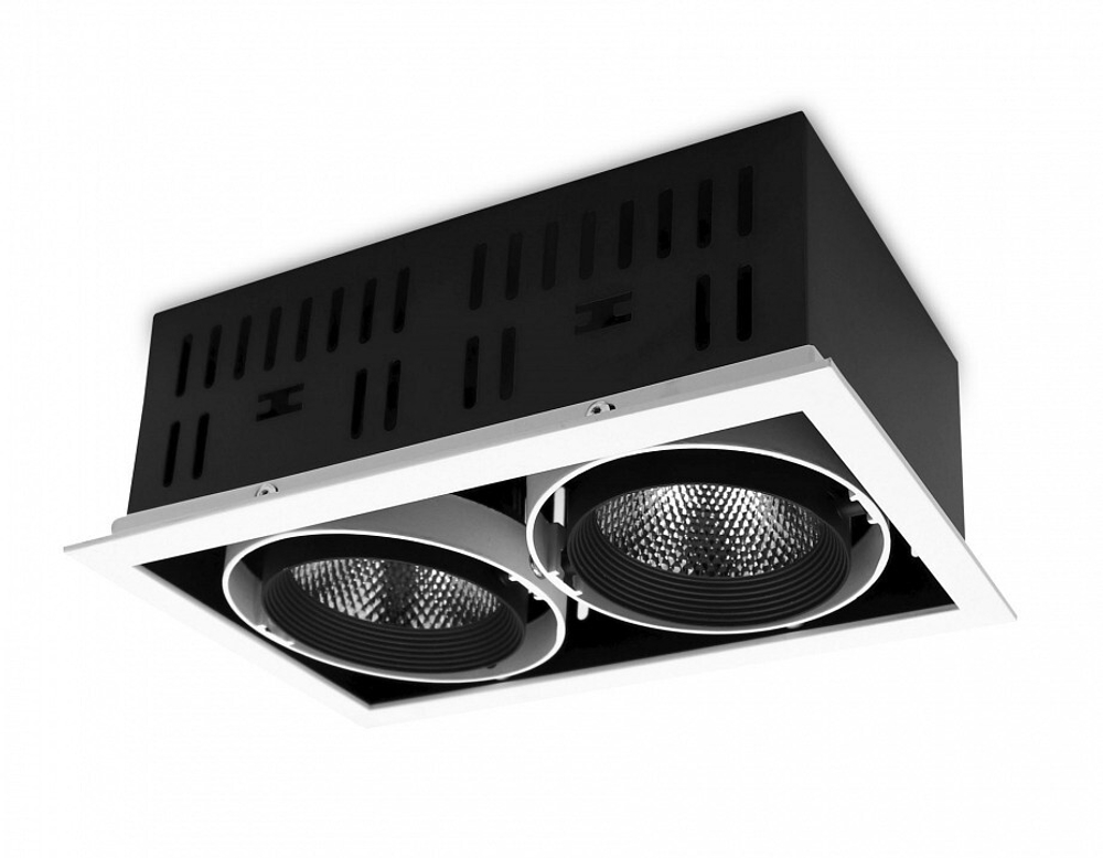 Встраиваемый светильник Ambrella Light T T812 BK/CH 2*12W 4200K