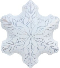 Фигура 24"/61см Снежинка, Белый в уп Fl