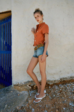 ZARA ДЖИНСОВЫЕ ШОРТЫ Z1975 С РЕМНЕМ, ВЫЦВЕТШИЙ СИНИЙ