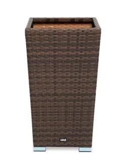 "Капучино" кашпо для цветов плетеное из искусственного ротанга, цвет коричневый