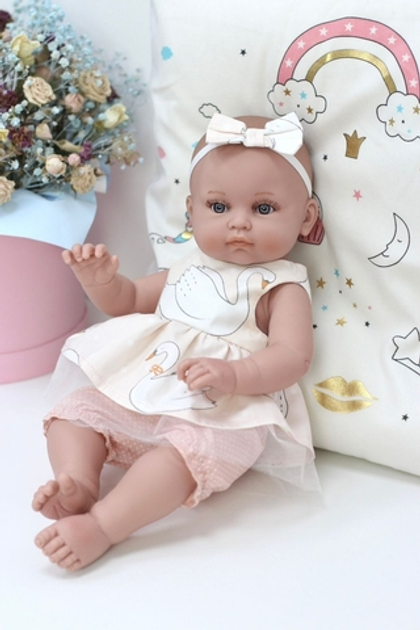 Наряд "Лебеди" для кукол 38-45 см (кукла в комплект не входит)