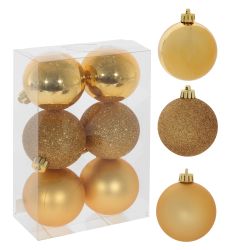 GAEM Набор из 6шт Украшение новогоднее "Шар", D 6 см, L11,5 W6 H17 см