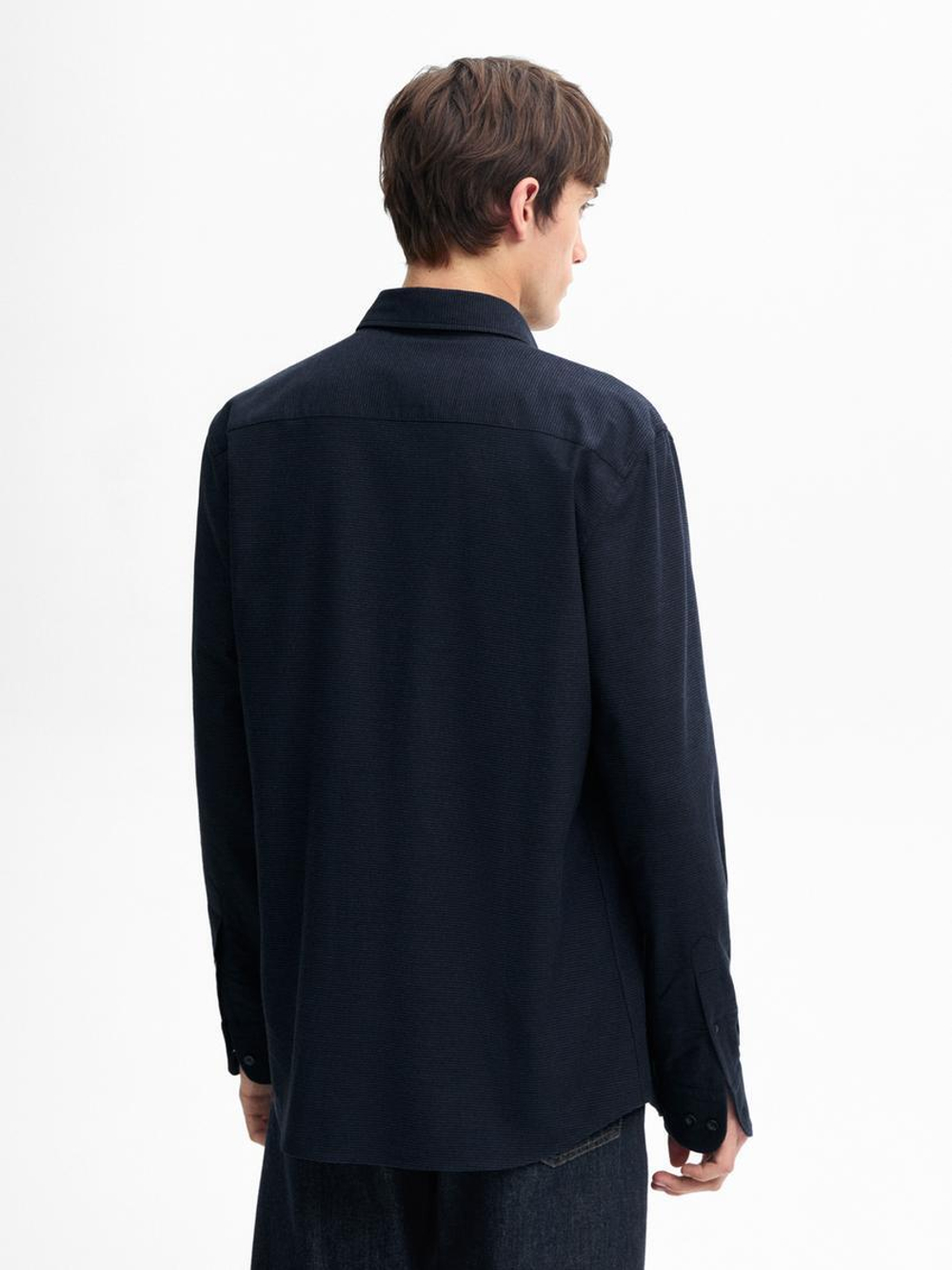 Massimo Dutti Рубашка из 100% , темно-синий