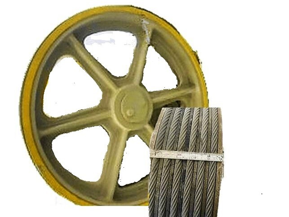 Канатоведущий шкив D610х6х12 мм ThyssenKrupp (лебедка HS180D)