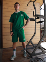 Шорты спортивные с лампасами город горький ЧБЗ зеленые