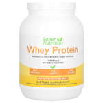 Super Nutrition, порошок из ультрафильтрованного сывороточного протеина с экстрактом листьев стевии, экстрактом архата и подсолнечным лецитином, без ГМО и р-БСТ, со вкусом ванили, 908 г (2 фунта)