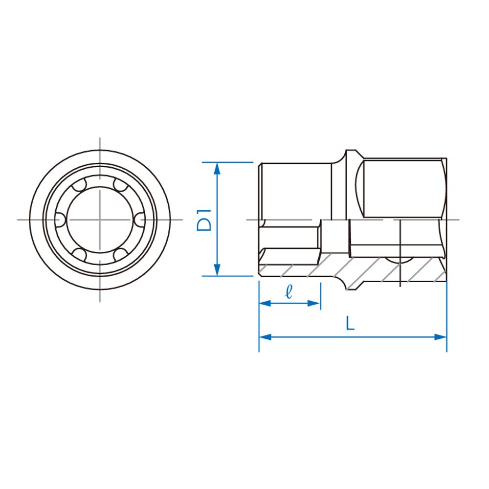 KING TONY (9AW4911) Головка специальная торцевая 1/2", RIBE M10S, для натяжного ролика Toyota