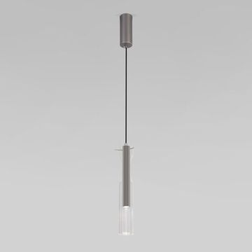 Подвесной светодиодный светильник со стеклянным плафоном 5W 4000К 50254/1 LED графит Swan Eurosvet