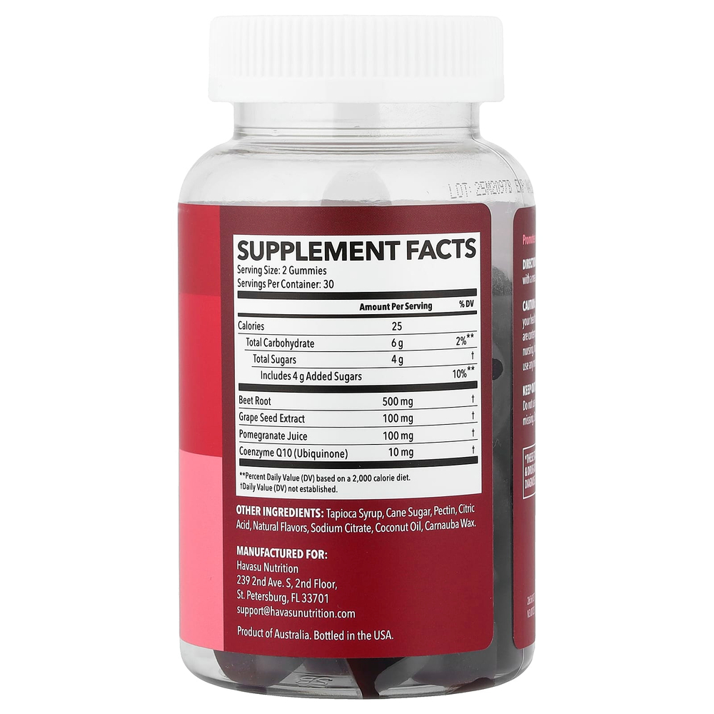 Havasu Nutrition, Жевательные мармеладки со свеклой, ягодное ассорти, 60 жевательных мармеладок