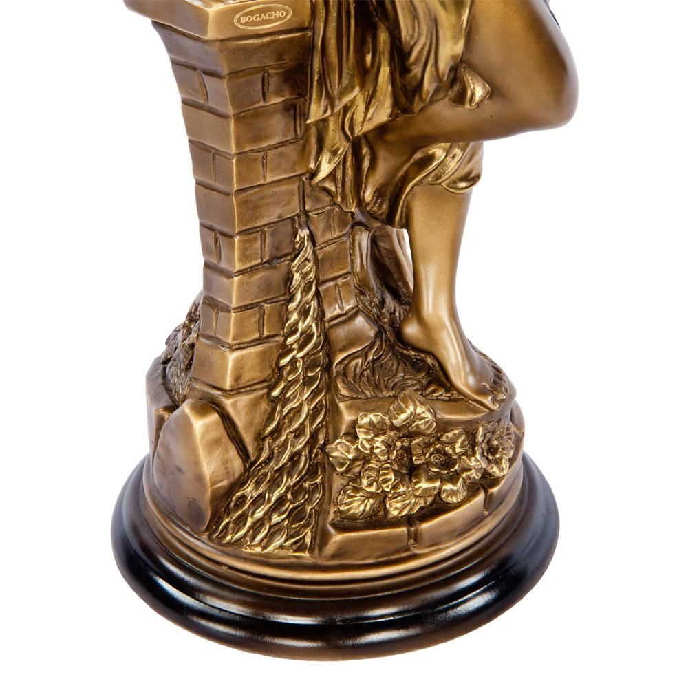 Подставка декоративная Девушка с кувшином №450 Бронза