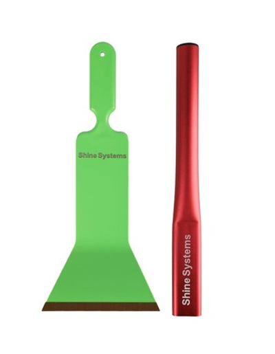Shine Systems Набор - ракель для тонировки зеленый,удлинитель и тефлоновая лента 64*16см