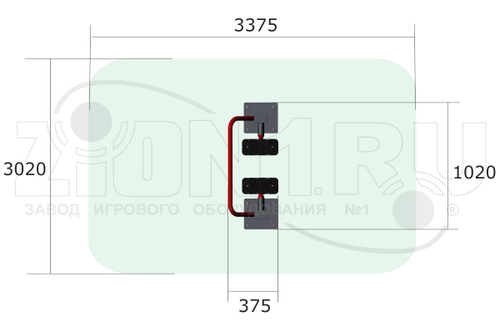 Уличный тренажер «Шаговый»