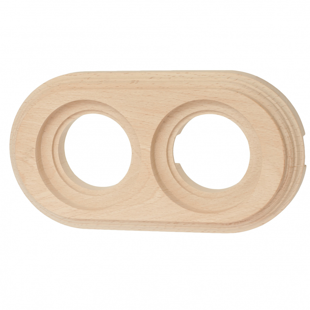 Рамка 2 постовая, накладной монтаж, дерево, цвет Натурэль BF1-620-10