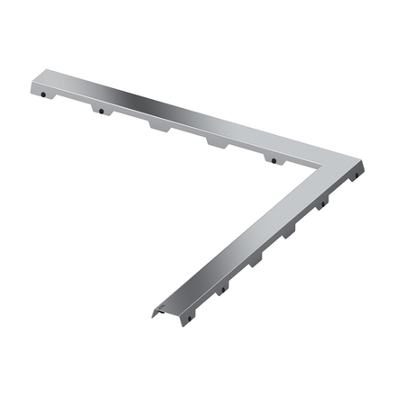 Декоративная панель TECEdrainline "steel II" нержавеющая сталь, глянец, для углового душевого канала 90° 1200 x 1200