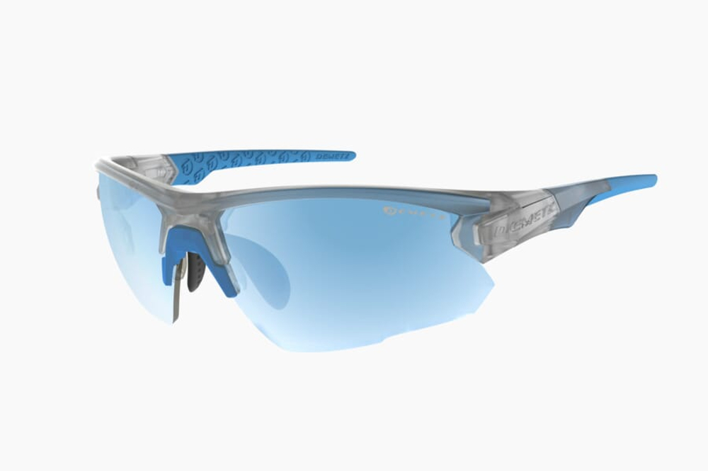 Спортивные очки Demetz Track / Mat Crystal Grey / Blue 72-16 Yellow Photochromic Blue Revo Cat.1 to 3