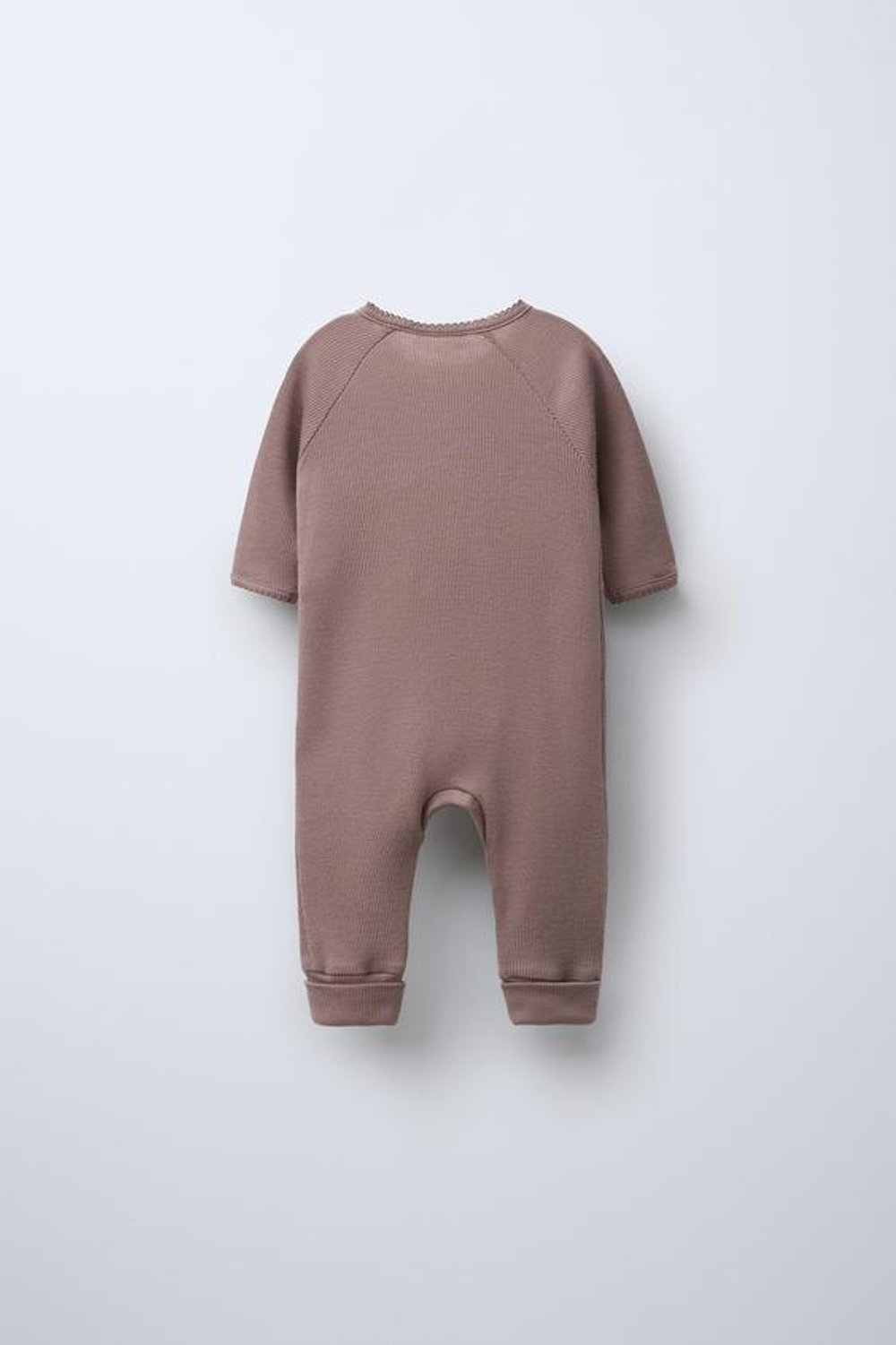 ZARA КОМБИНЕЗОН ИЗ МЕРИНОСОВОЙ ШЕРСТИ, КОРИЧНЕВЫЙ