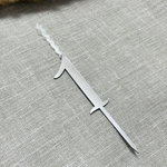 Свеча-топпер цифра «1» в серебряном цвете