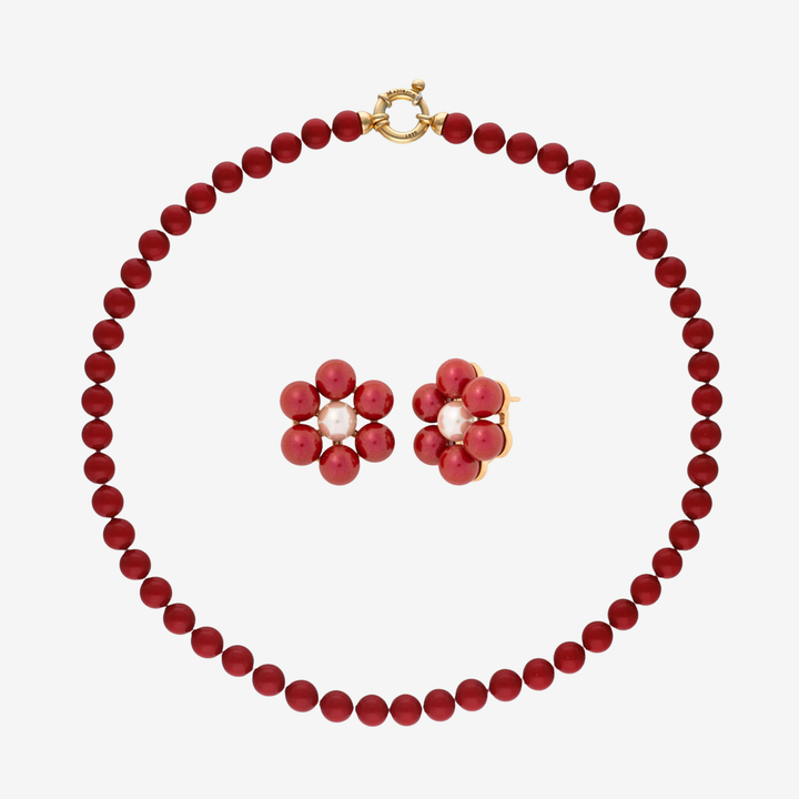 Подарочный комплект Majorica: колье и серьги Kate