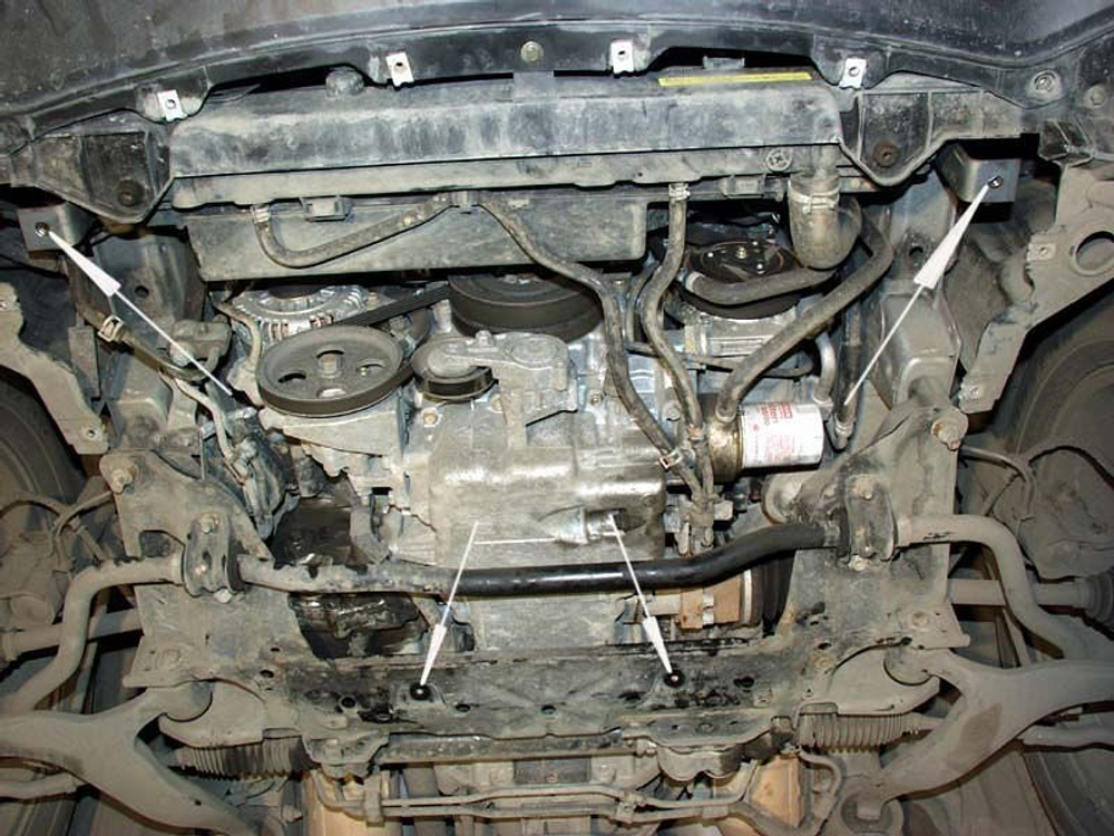 Защита картера и КПП Sheriff для Infiniti FX45 (S50) 2003-2008 арт.15.0651