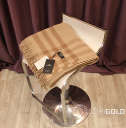 Плед из 100% шерсти молодого верблюжонка 150x200 см. (BODIOS) - полоса