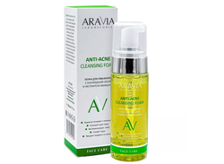 ARAVIA LABORATORIES Пенка для умывания с коллоидной серой и экстрактом женьшеня Anti-Acne Cleansing Foam, 150 мл