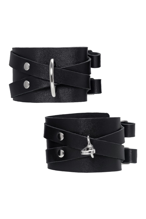 Оковы на ноги Pecado 2214 – натуральная кожа, перекрёстные ремешки