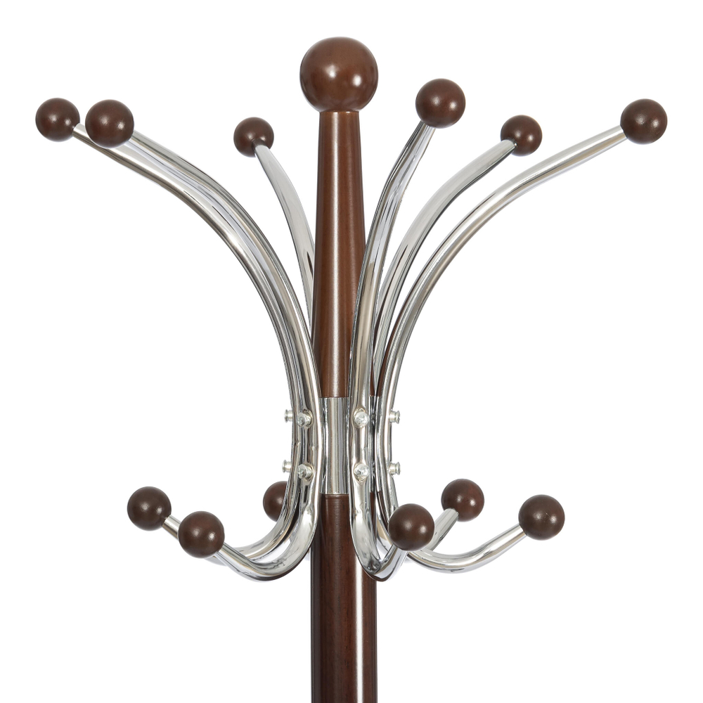 Вешалка Sakura (mod. GH-8606) дерево/хром/мрамор, Black (Черный) / Walnut (Орех), 37x37x175см