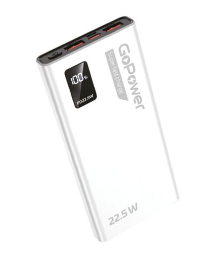 Внешний аккумулятор GoPower PB03-10 Power Pro 10000mAh белый