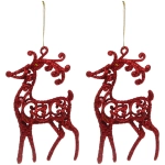 Подвеска «Волшебные рога» 10 см (набор 2 шт), красный