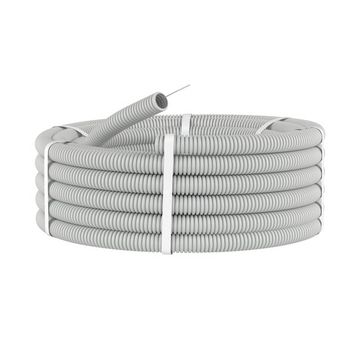 Труба гофрированная DKC ПВХ легкая 20мм с зондом серая (гофра)