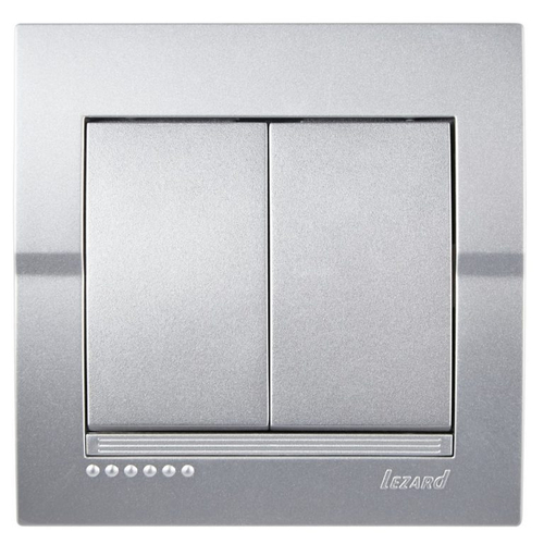 DERIY 702 2828 101 Выкл. 2-ой серебристый металлик