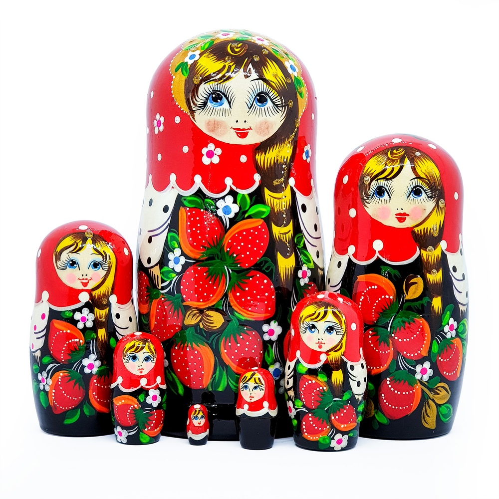 Сувенир Матрешка 210*d100мм из 7ми кукол с ягодами