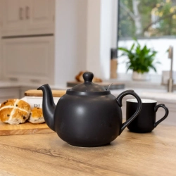 Kitchen Craft Чайник London Pottery 500 мл с заварником матовый черный