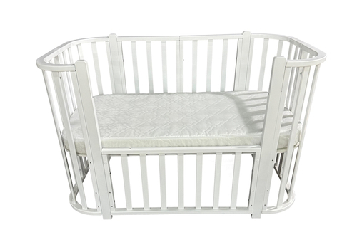Детская кроватка ELIT (поперечный маятник/ белый/белый)