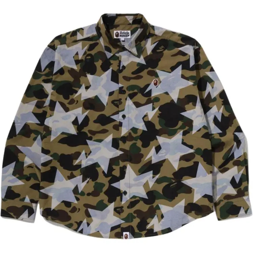 A Bathing Ape Bathing Ape Ss26 Shirts Button Cotton Moderate Regular 0zxstm303311q